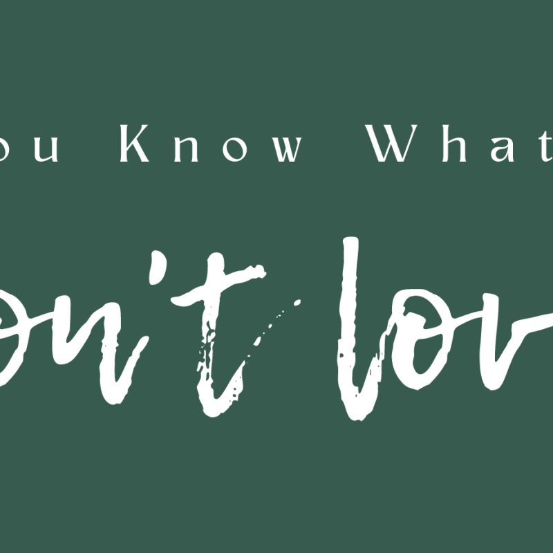 You Know What I Don’t&nbsp;Love?